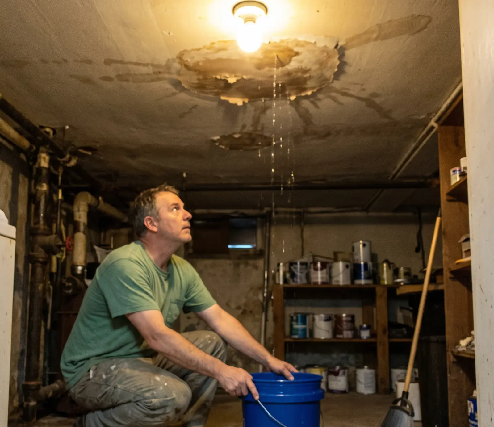 Basement Wall Seepage water damage in Nashville, TN